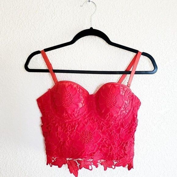 Love J Womens Bustier Red S Convertible Push Up Padded Underwire Sexy Corset - Picture 7 of 7